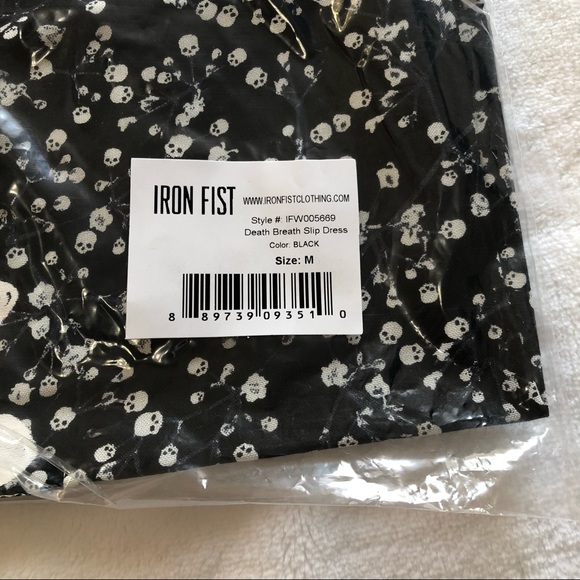 Iron Fist Death Breath Skull Slip Dress MEDIUM - Picture 8 of 9